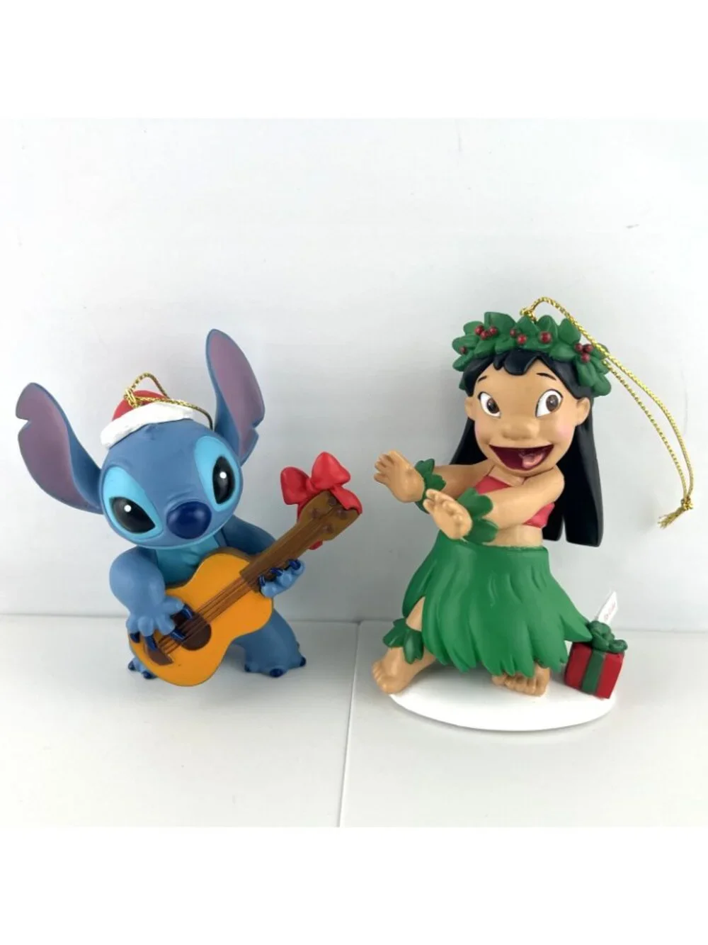 Set of 2 Lilo and Stitch Disney Presidents Edition Ornaments in Original Box